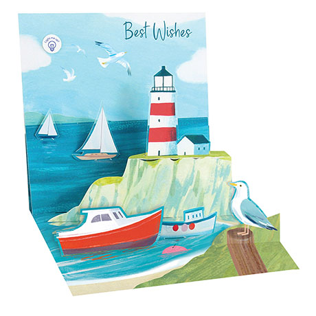 Lighthouse Lighted Pop-Up Card