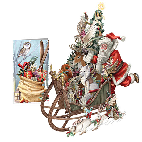 Woodland Sleigh Christmas Card
