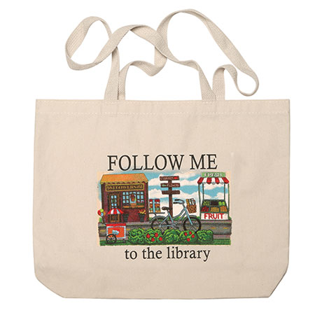 Follow Me to the Library Tote