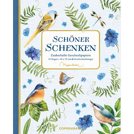 Schoner Schenken Blue Birds Gift Wrap Book