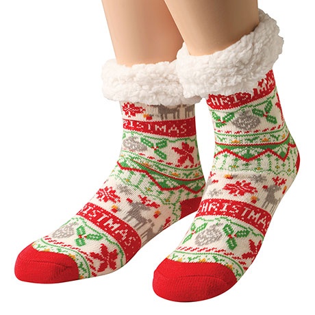 Christmas Sweater Slipper Socks 