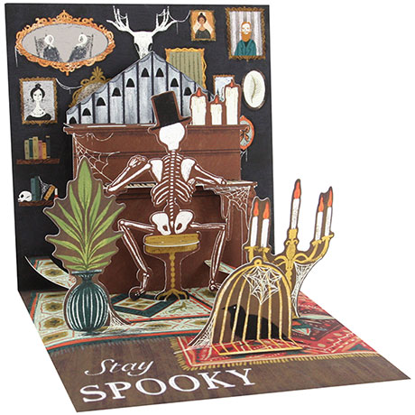 Piano Skeleton Pop-Up Card