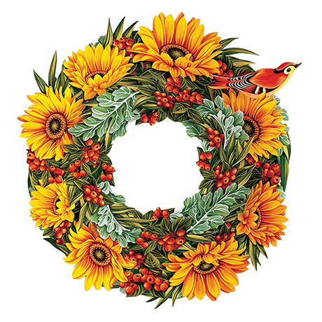 Seasonal Pop-Up Wreath Card: Harvest