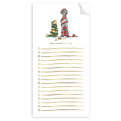 The Naughty List Notepad 