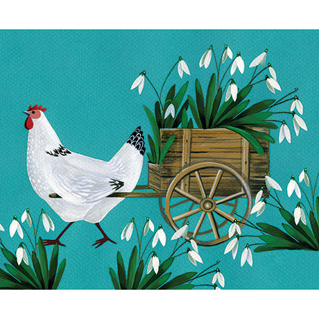 Snowdrops and Hen Cards