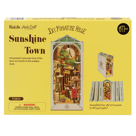 DIY Miniature Book Nook Kit: Sunshine Town