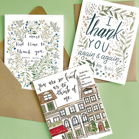 Literary Thank You Cards