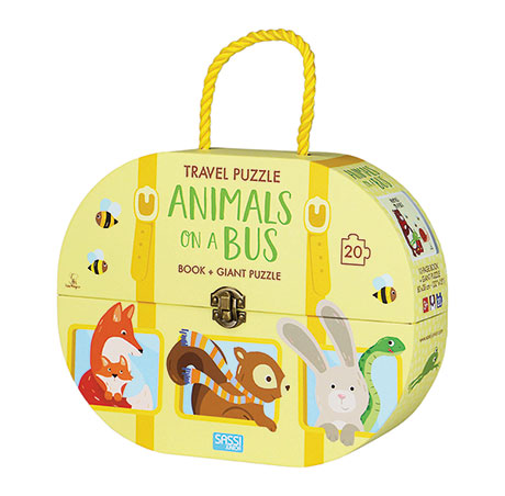 Animals on a Bus Travel Puzzle and Book