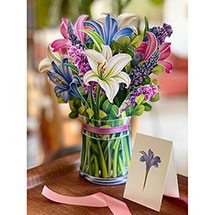 Product Image for Lilies and Lupines Pop-Up Bouquet Card