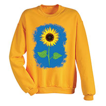 Alternate Image 2 for Sunflower on Yellow T-Shirt or Sweatshirt