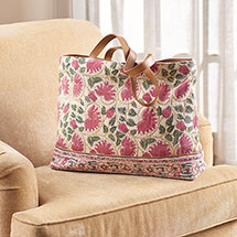 Alternate image for Mughal Flower Embroidered Tote