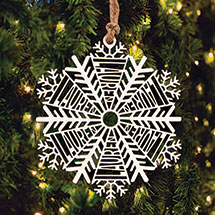 Alternate image for Personalized Wood Snowflake Ornament