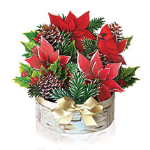 Alternate image for Birch Poinsettia Pop-Up Card