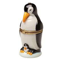 Alternate image for Porcelain Surprise Ornament - Penguin with Baby