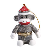 Alternate image for Porcelain Surprise Ornament - Sock Monkey