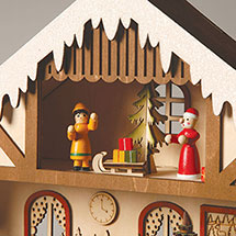 Alternate image for Lighted Santa's Workshop Wooden Advent Calendar