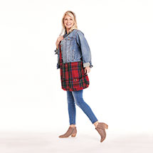 Alternate image for Scottish Tartan Plaid Wool Pocket Scarf - Royal Stuart