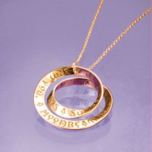 14k-Gold Irish Blessing Double Mobius Necklace