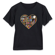 Alternate Image 1 for Book Heart T-Shirt or Sweatshirt