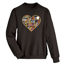 Alternate Image 2 for Book Heart Shirt/Sweatshirt