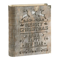 Alternate image Light Up Wooden Christmas Book