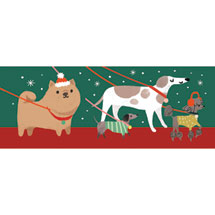 Product Image for Santa's Dog Walk Pop-Up Christmas Card