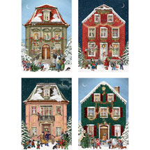 Product Image for Victorian Christmas Houses Advent Calendar Cards