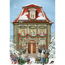 Alternate Image 1 for Victorian Christmas Houses Advent Calendar Cards