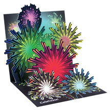 Fireworks Lighted Pop-Up Card