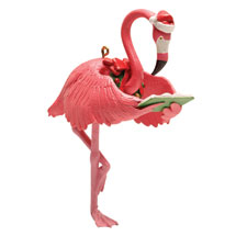 Alternate image for Reading Animal Ornaments - Flamingo