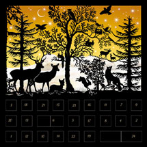 Alternate Image 1 for Christmas Scene Silhouettes Advent Calendar Cards