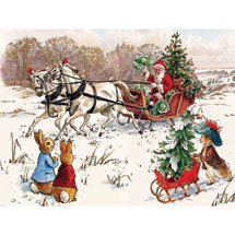 Alternate image for Peter Rabbit and Santa Jigsaw Puzzle