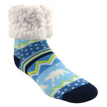 Wintry Mix Slipper Socks - Polar Bear