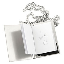 Alternate Image 2 for Book Necklace - Silver