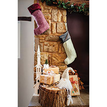 Alternate image for Tweed and Velvet Christmas Collection Stocking - Olive
