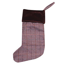 Product Image for Tweed and Velvet Christmas Collection Stocking - Crimson
