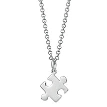Product Image for Silver Jigsaw Necklace