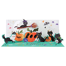 Black Cats Halloween Pop-Up Card