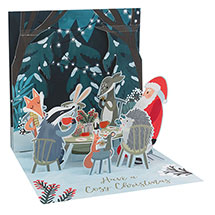 Christmas Gathering Lighted Pop-Up Card 