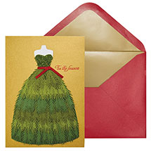 Pine Dress Christmas Card