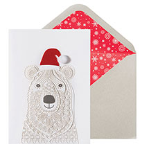 Product Image for Laser-Cut Polar Bear Card
