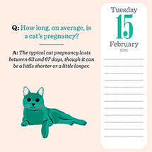 Alternate image Cat Trivia Page-A-Day 2022 Calendar