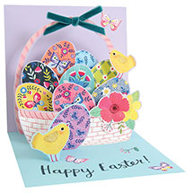 Basket of Easter Eggs Pop-Up Card