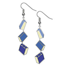 Product Image for Dangling Book Earrings - Blue