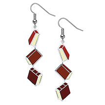 Product Image for Dangling Book Earrings - Red