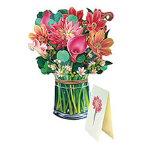 Alternate image for Dahlia Pop-Up Bouquet Card