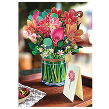 Alternate Image 1 for Dahlia Pop-Up Bouquet Card