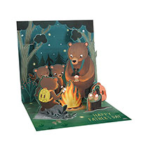 Alternate image for Camping Bears Pop-Up Card