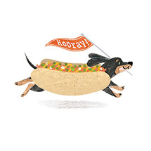 Alternate Image 1 for Weiner Dog Race Boxed Cards