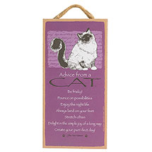 Product Image for Advice from a Cat Wood Sign